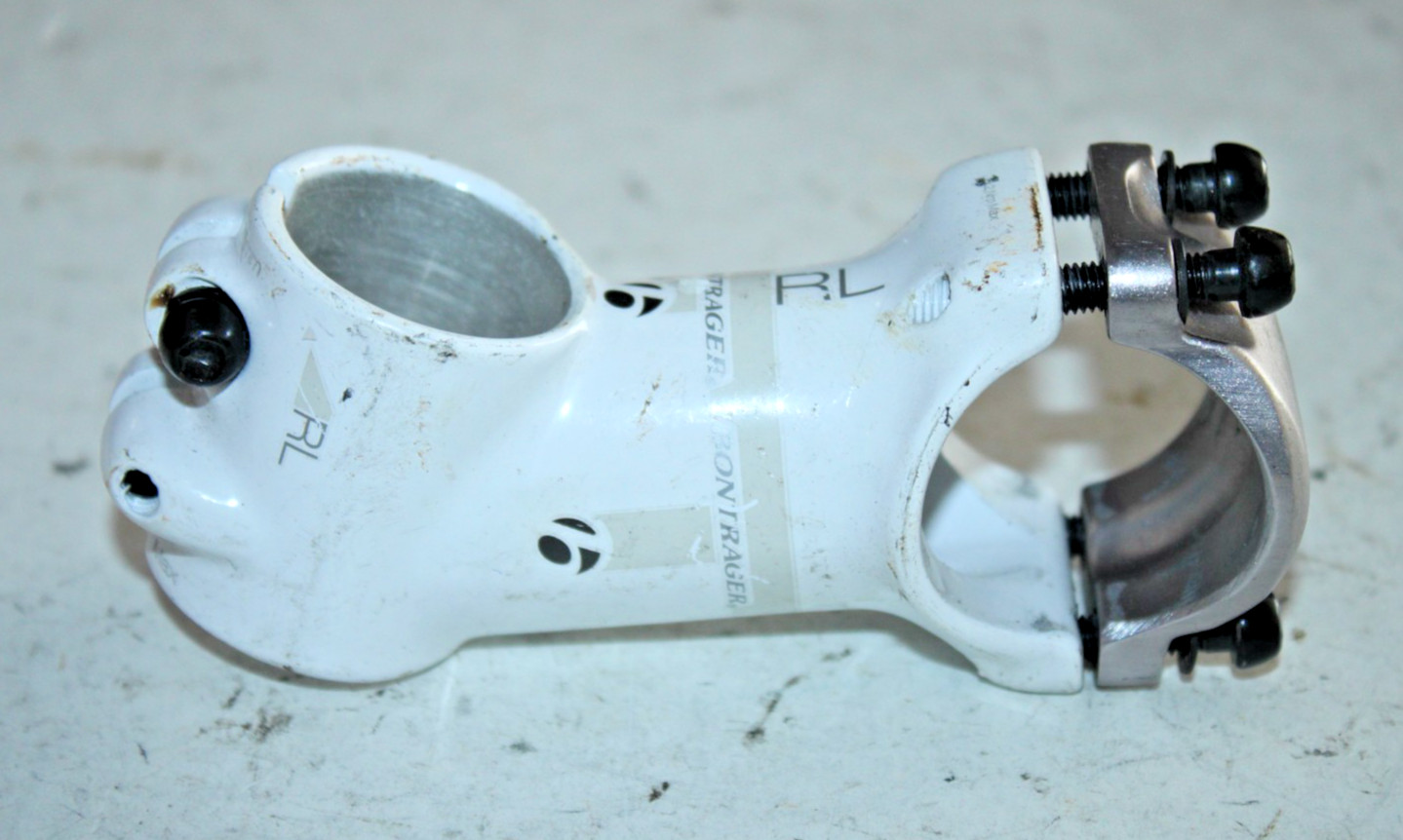Trek Bontrager RL 11/8″ Threadless Stem White 75mm +/-25º 31.8mm Race Lite Road~