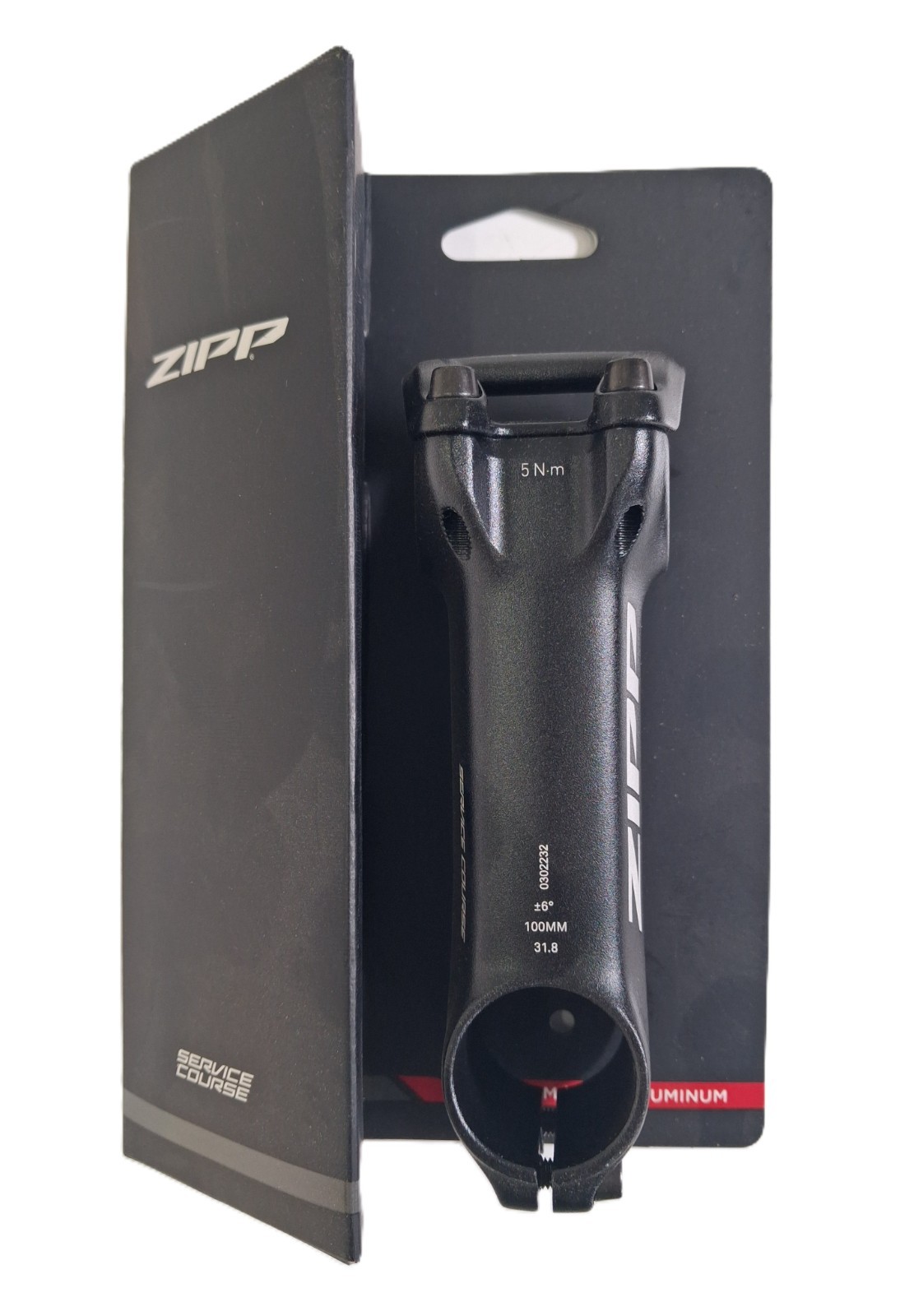 NEW Zipp Service Course Stem 100mm 31.8mm +/-6° 1-1/8″ Blast Black B2