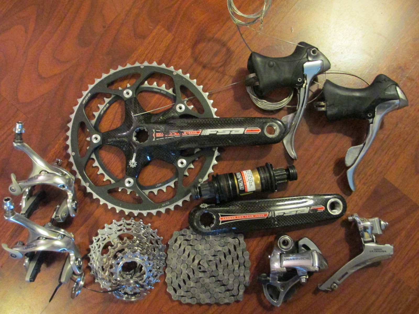 SHIMANO DURA ACE ULTEGRA GROUP COMPLETE BUILD KIT 2 x 9 FSA CARBON 172.5 53/39