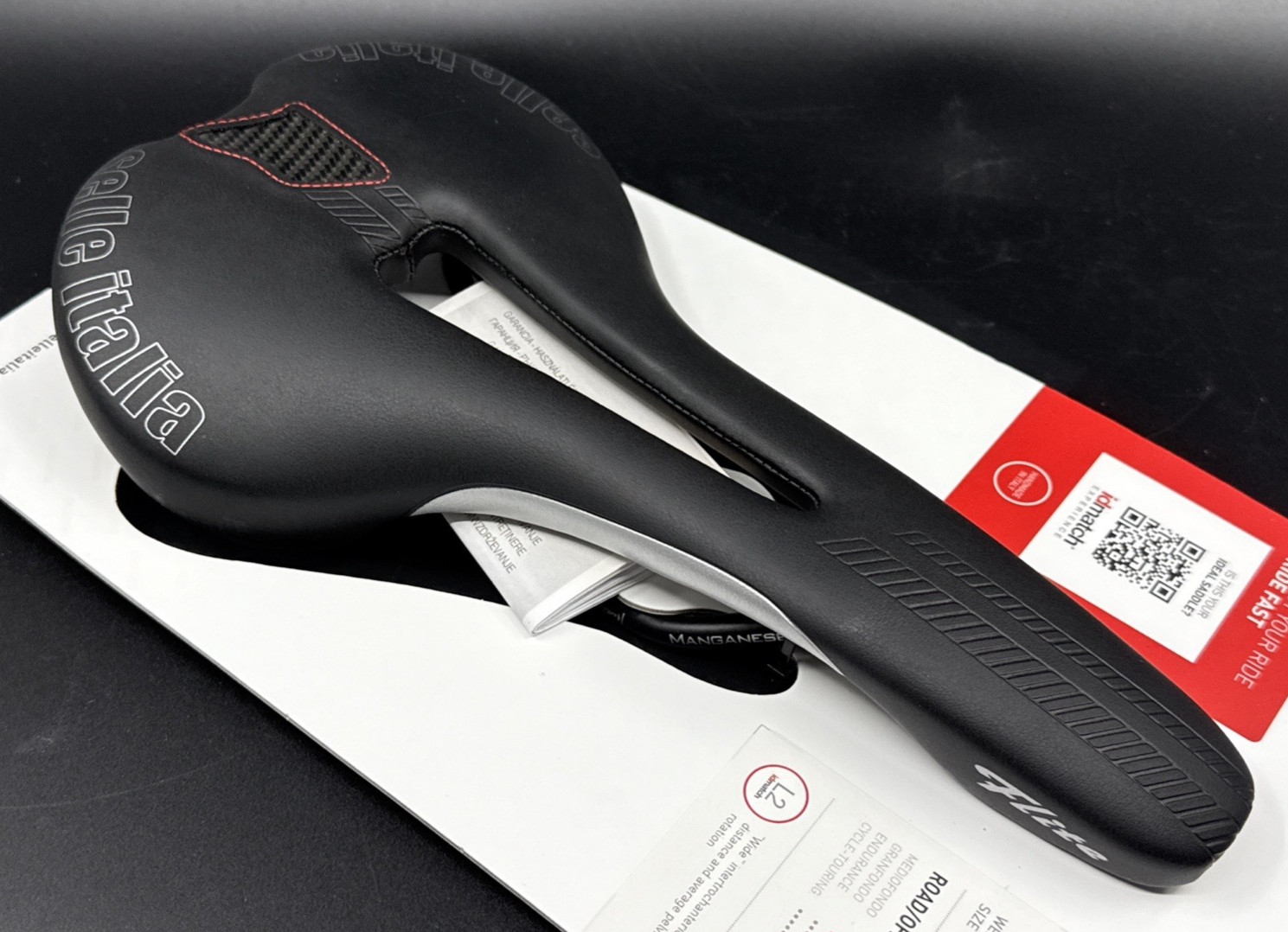 Selle Italia FLITE TM Flow Manganese Rail Black L2 275mm x 145mm MSRP $130!