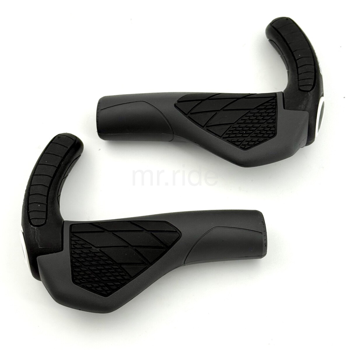 ERGON GS3 Large Lock-On EMTB Handlebar Grips Pair Gray/Black Adjustable Bar End