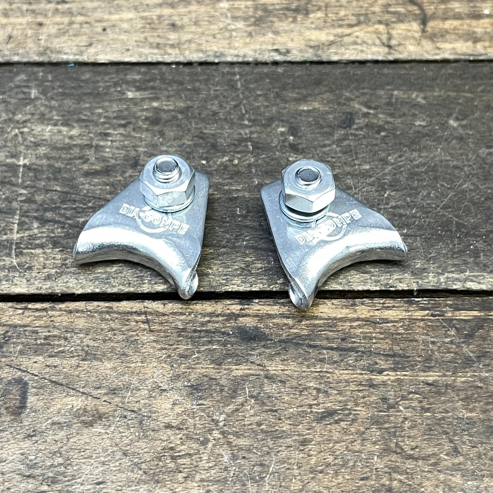 Vintage Dia-Compe Brake Cable Hanger Set NOS 1in Alloy Silver Front Rear