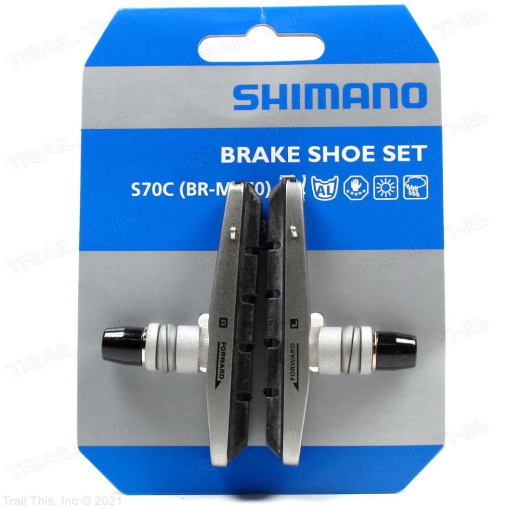 Shimano S70C XT BR-M770 V-Brake Mountain Bicycle Shoe Set Silver Cartridge
