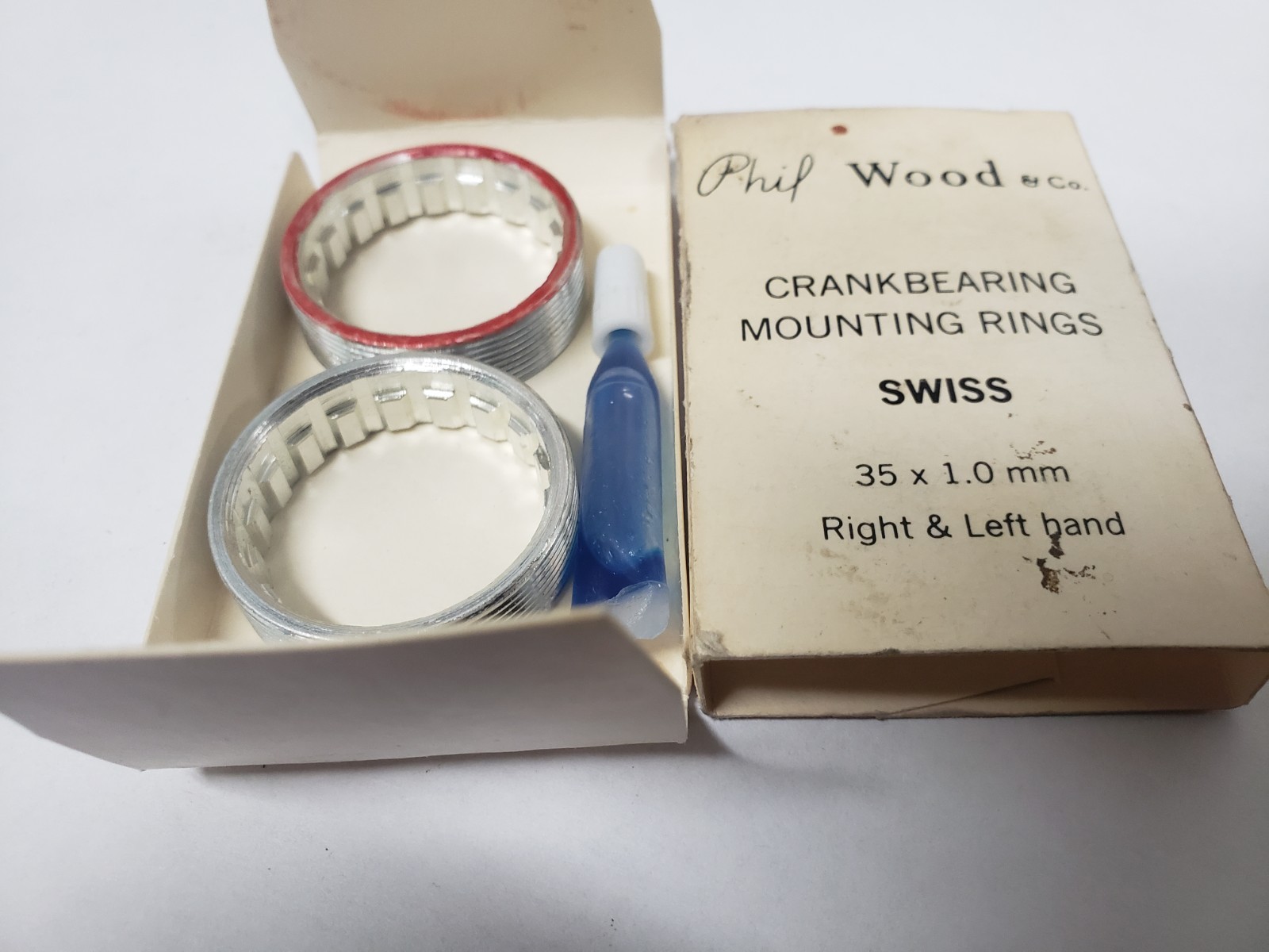 Phil Wood Crankbearing mounting rings Swiss Threaded 35×1 Vintage