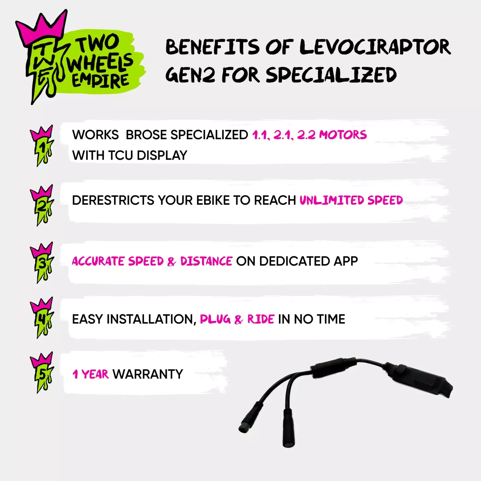 Levociraptor Gen2 for All Specialized Gen2 and Gen3 e-Bikes including SL models
