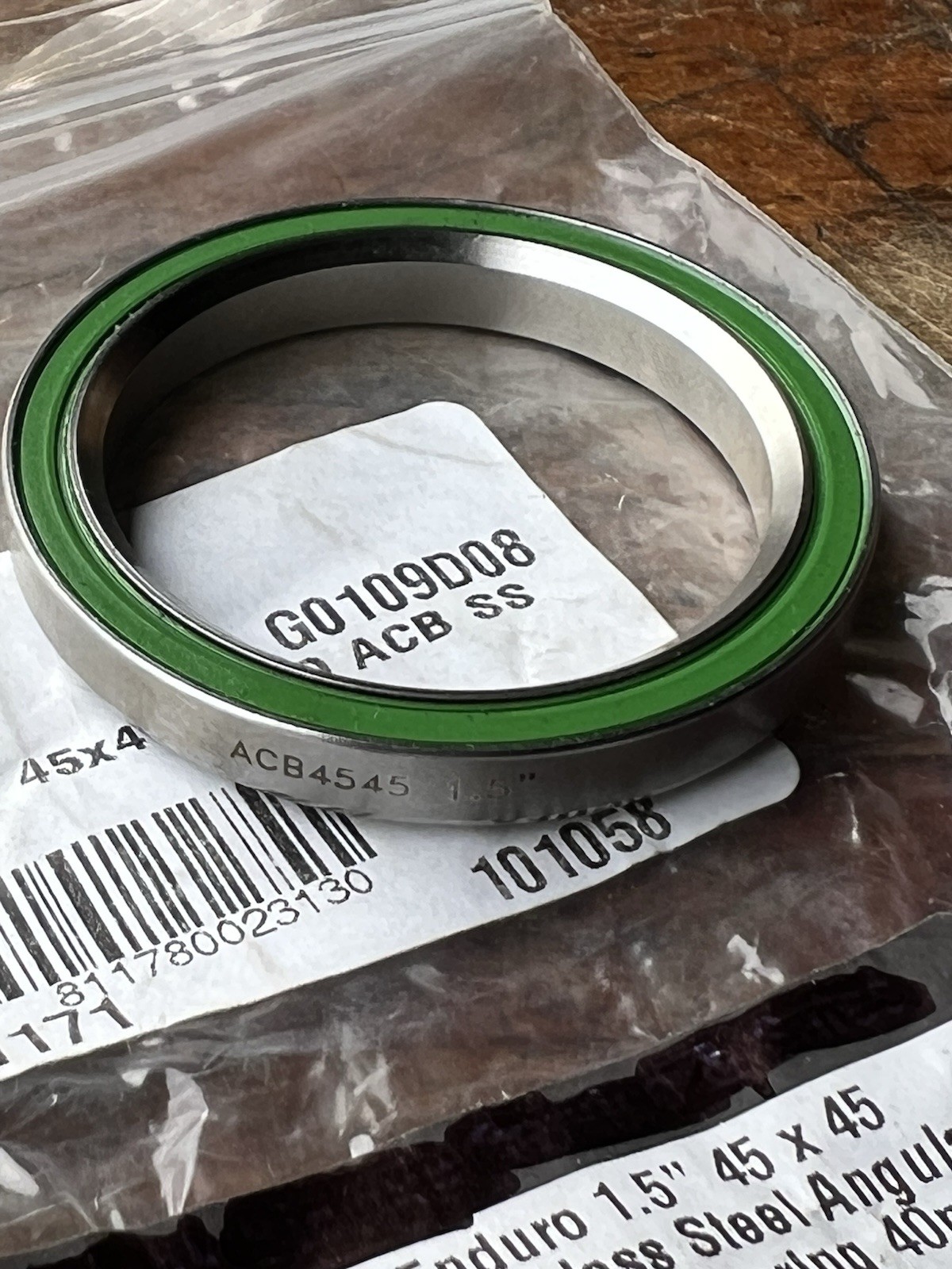 Enduro ACB 1.5″ / 52mm Lower Headset Sealed Cartridge Bearing Stainless 45°x45°