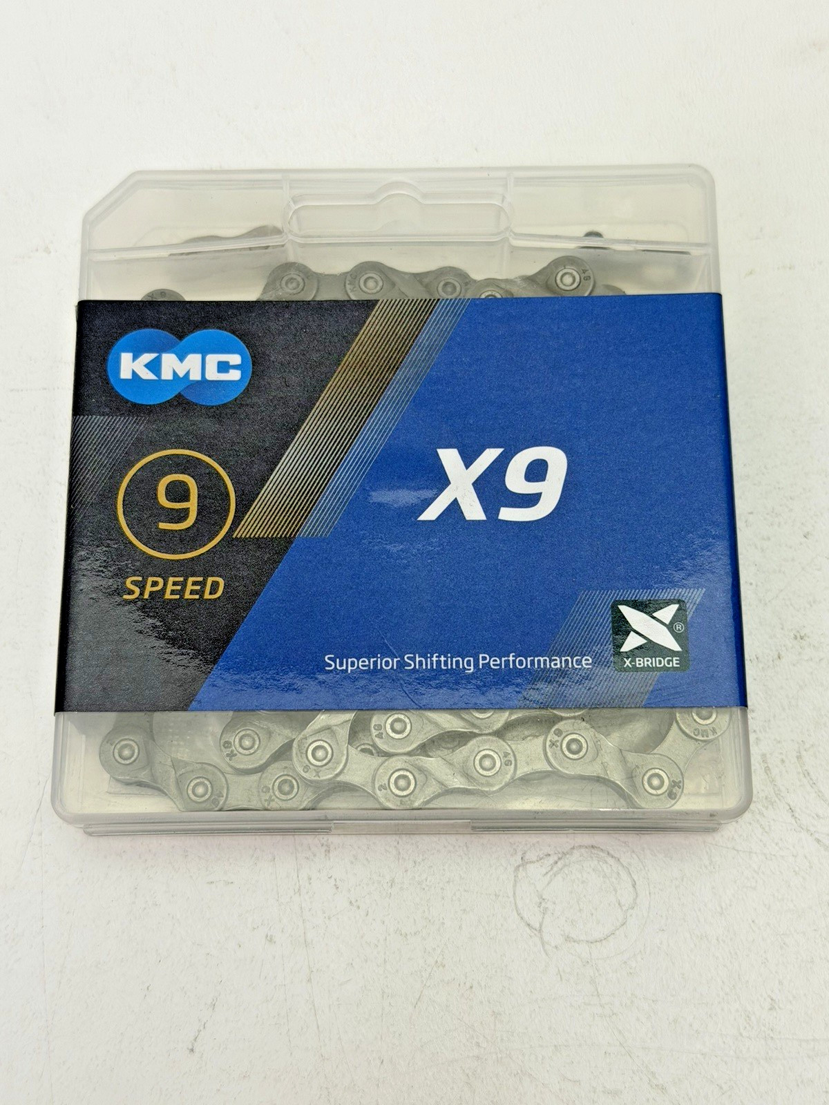 KMC X9 9 Speed Bike Chain 1/2″ x 11/128″ 116 Links BX09GG114