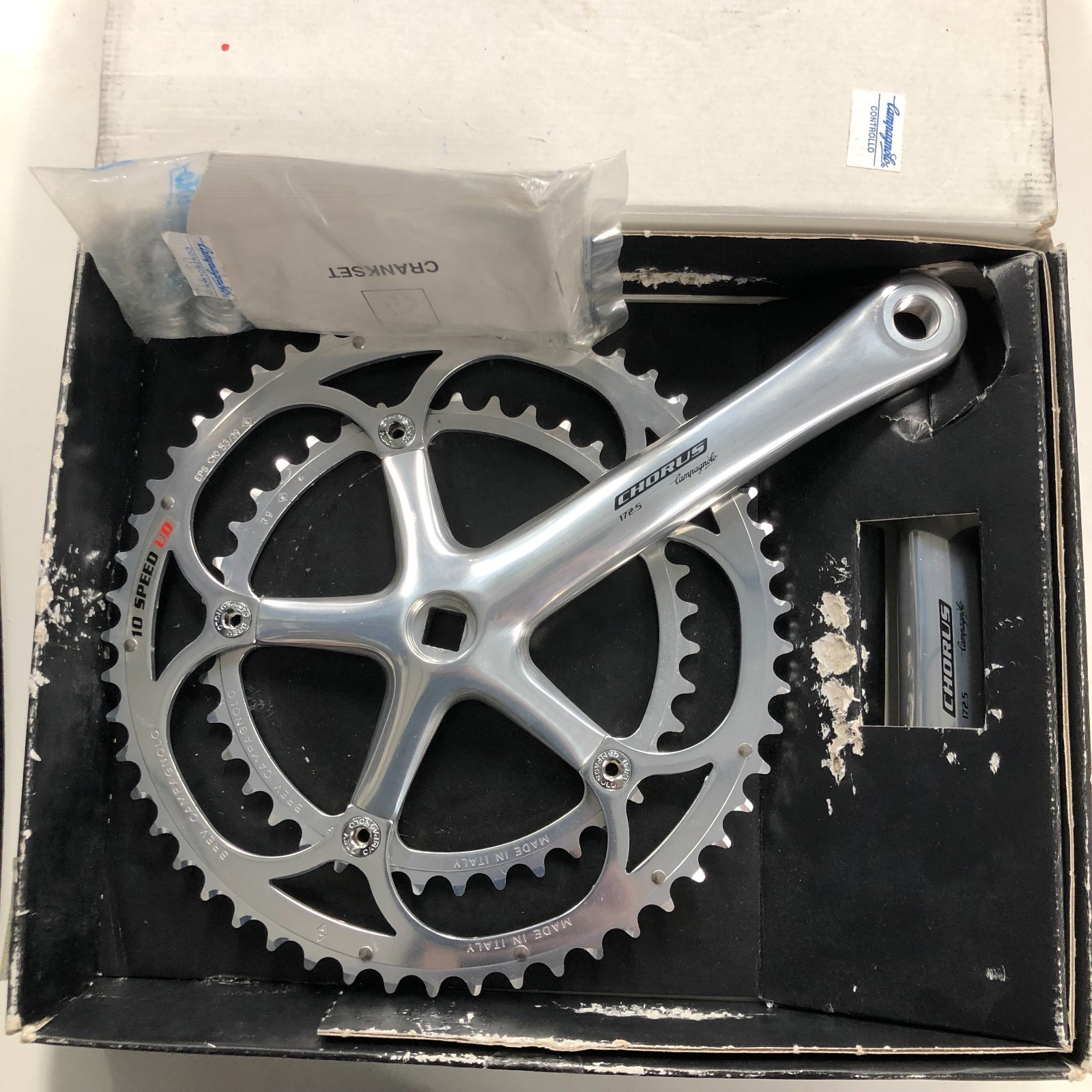 Unused Campagnolo Chorus 10 Speed Crankset 172.5 mm 39-53
