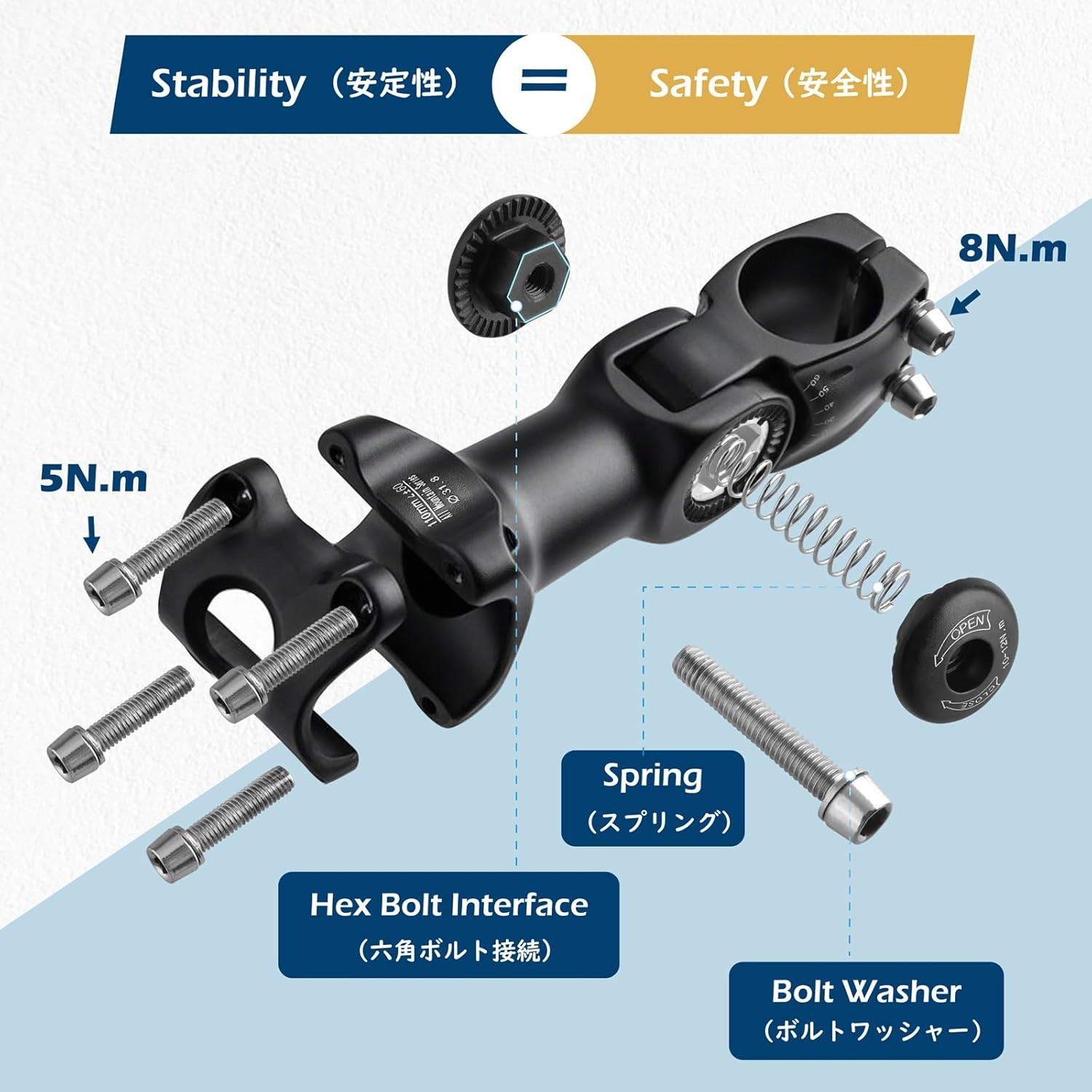 High-Strength Alloy Handlebar Extender – Customize Your Cycling Position