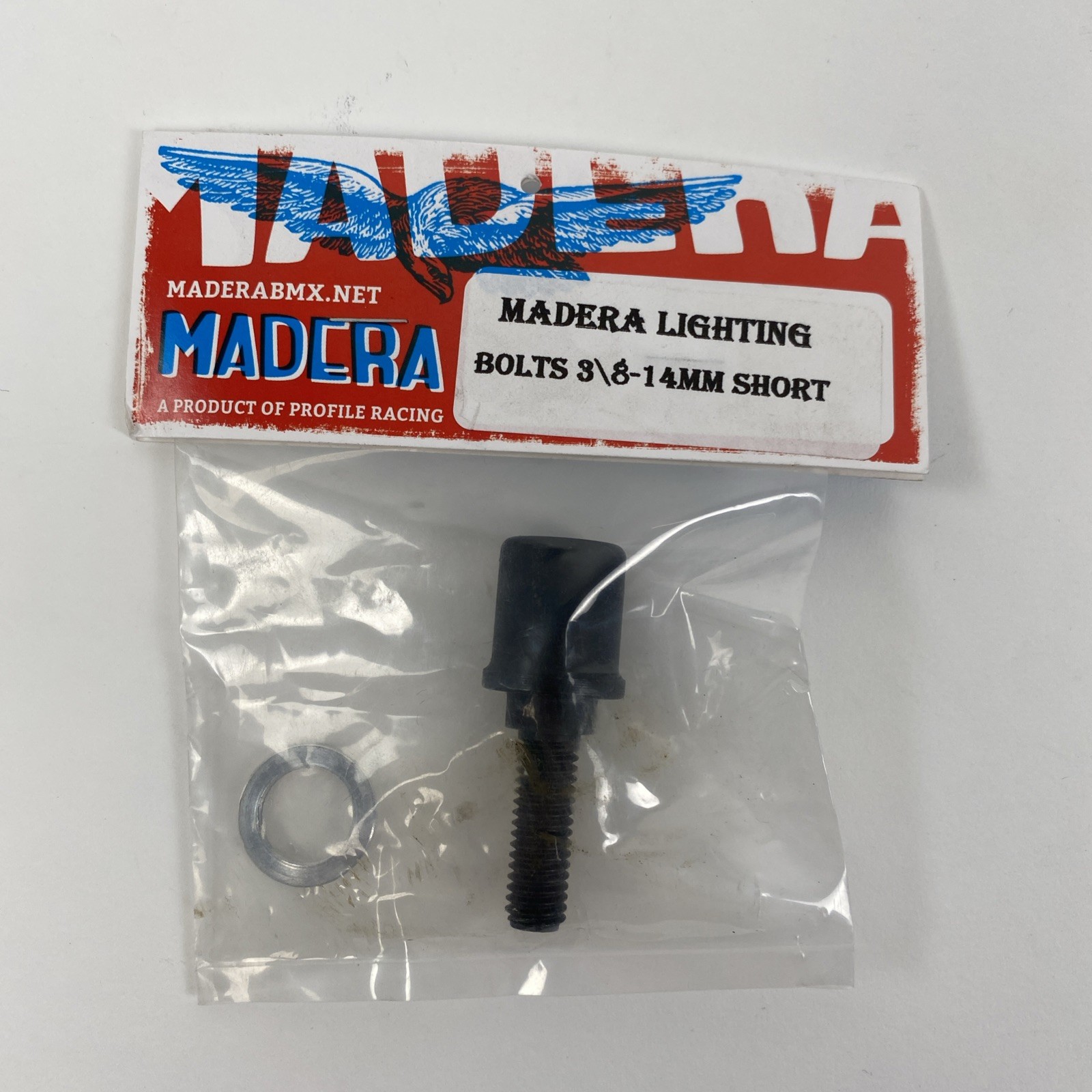 Madera Lightning Bolt 3/8” to 14mm Short 1” Profile Racing Axle Bolt Single
