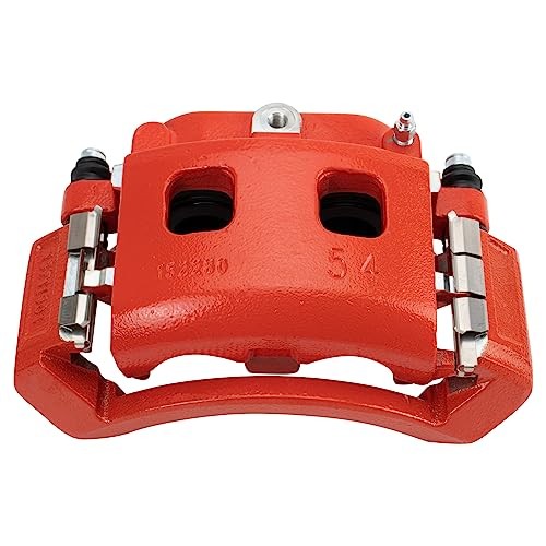 Performance Front Brake Caliper Set Painted Red Brackets Compatible with 2002