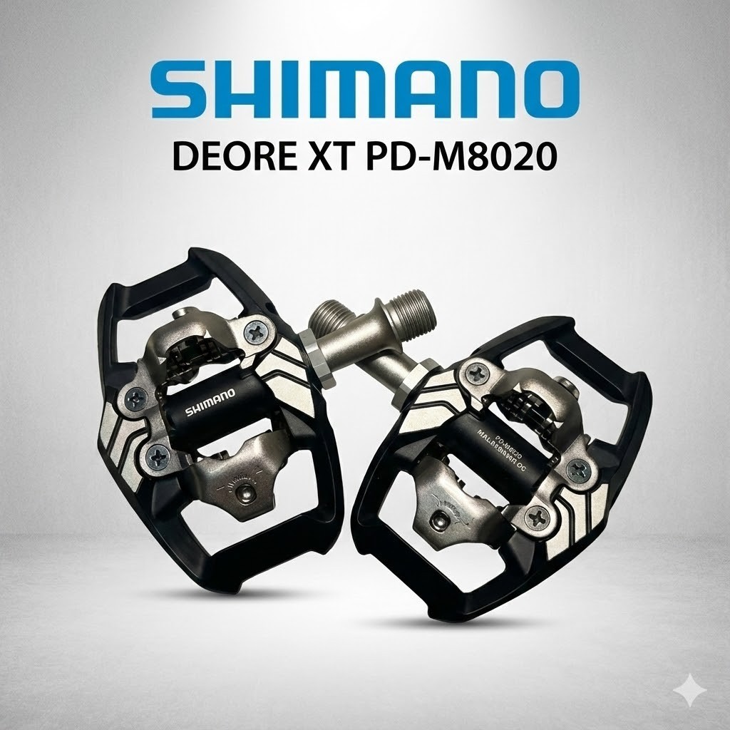 SHIMANO DEORE XT PD-M8020 mtb bike pedal with SPD cleats Self-Locking SPD MTB
