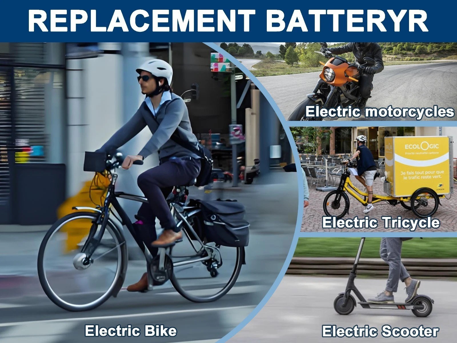 48V/52V/60V/72V Ebike Battery 20Ah/30Ah Lithium for Electric bicycle 2400W-3600W