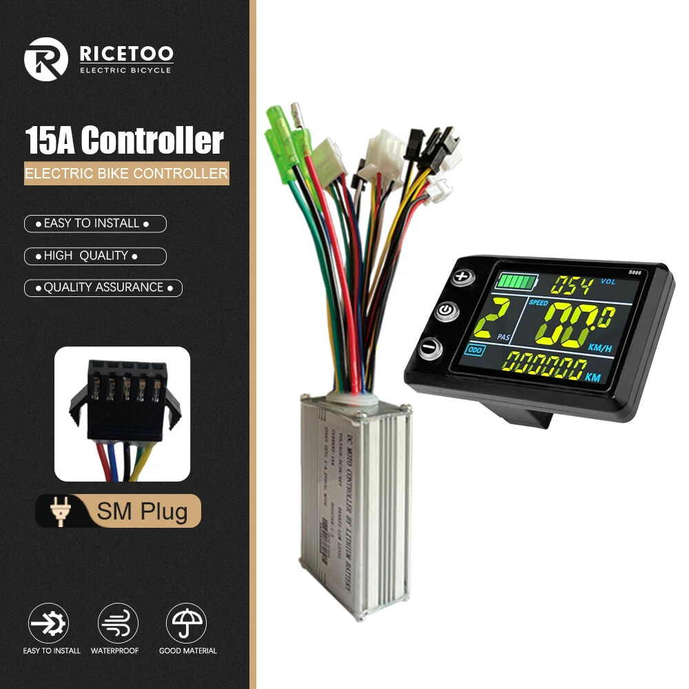 15 35A Electric Bike Sinewave Controller 250-1500W Brushless Motor LCD Display