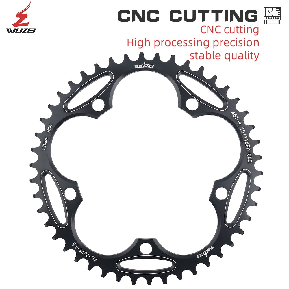 Road Bike Chainring 130 BCD 5 -Bolts 38T to 60T 9-11 Speed Bicycle Chainwheel