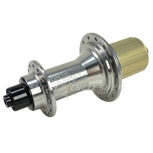 Circus Monkey HRW Road Hubs,24 Hole ,1 Pair, Dark Silver