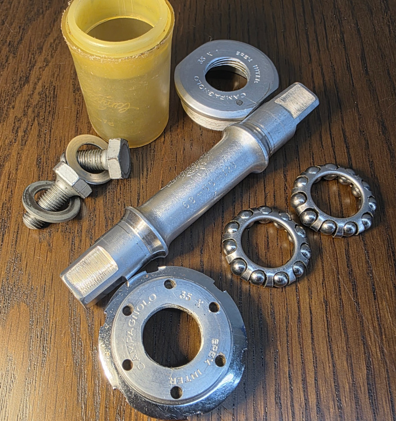 RARE French 35×1 Campagnolo Nuovo Record BB hollow 112mm “Z” 68-SS-120 L’Eroica