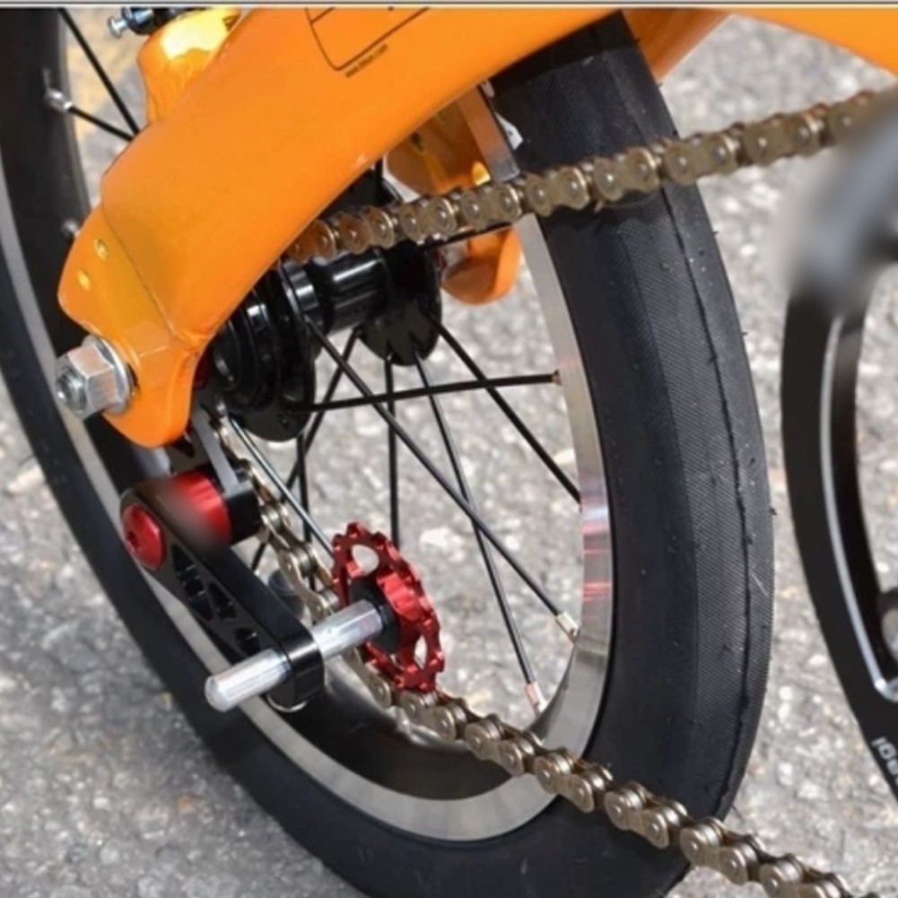 Single Speed Bicycle Chain Tensioner with Adjustable Spring for Folding Bikes