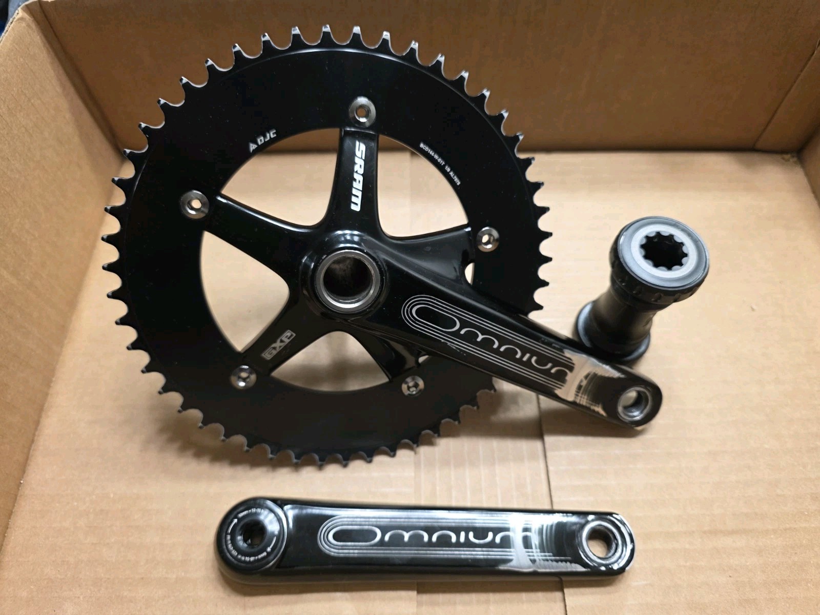 Sram Omnium Crankset 51t Chairnring, Track, Fixed Gear 165mm, GXP, 144 BCD