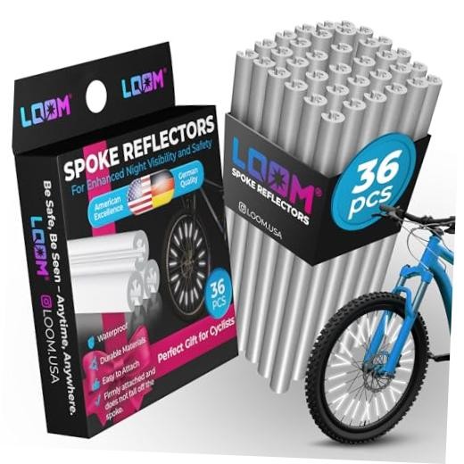 Bike Spoke Reflectors Gift Set – Premium 8cm Clips for 36 – Set of 36