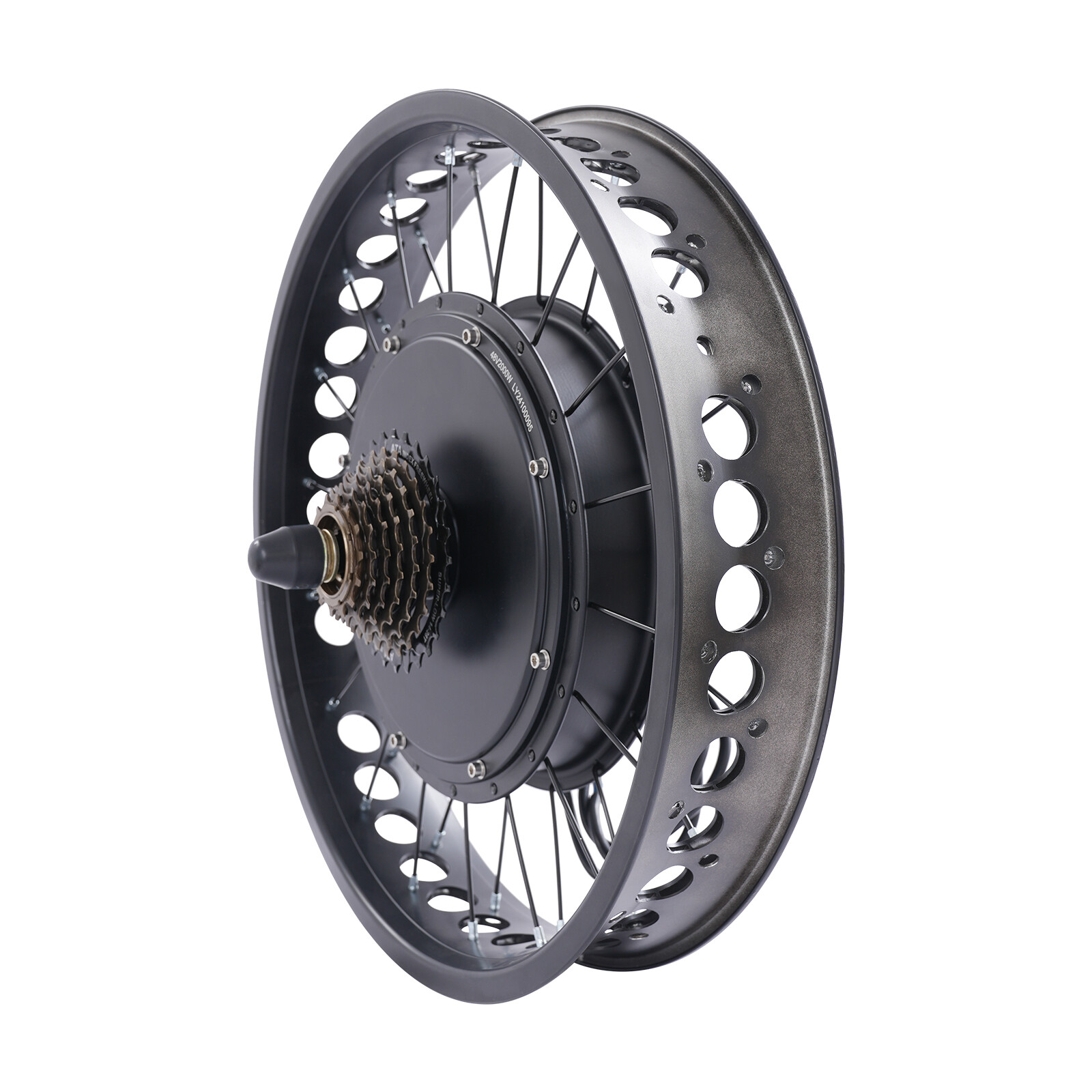 20″ 48V Fat Tire E-Bike Rear Wheel Hub Motor Electric Bike Conversion Kit 2000W