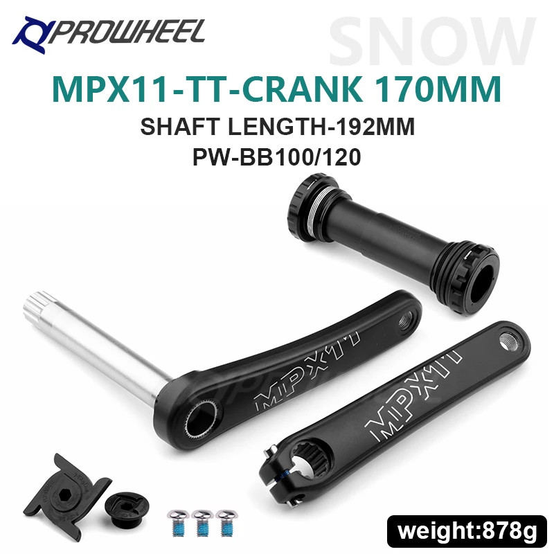 170mm Snow Bike Crankset Axis 176/192mm Fat Tire Cranks Arm with Bottom Bracket