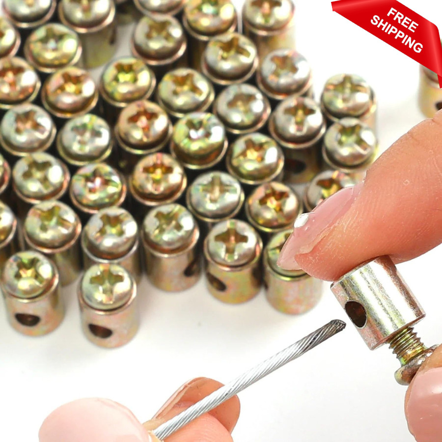 20 Pack Mini Bike Throttle Cable Ends Replacement Bike Cable End Caps with Screw