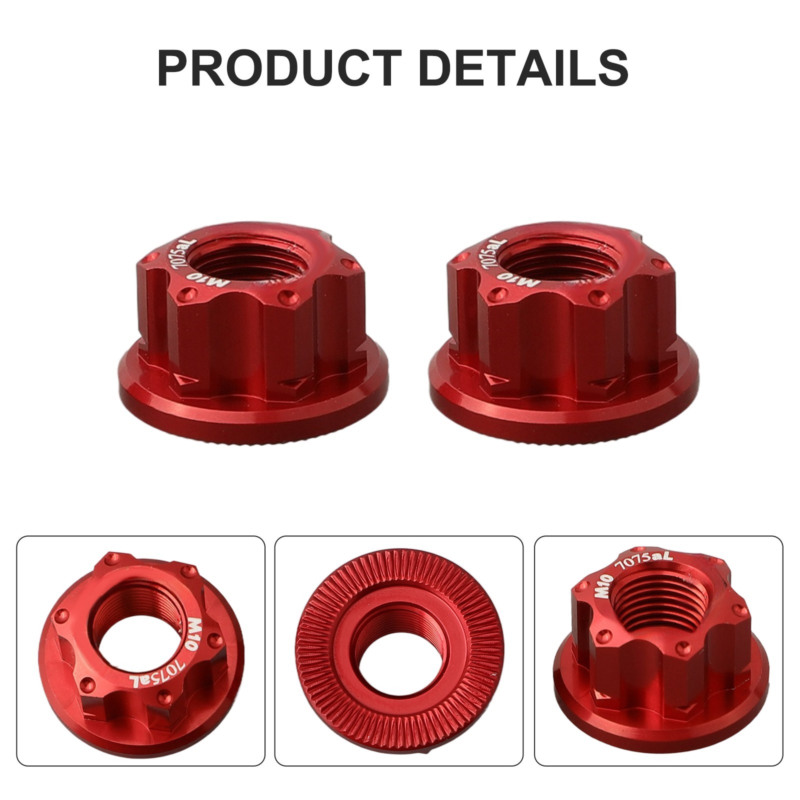 Bike Wheel Axle Nut 2X for 2 Pcs Aluminum Alloy Bicycle Black Blue Gold HUB