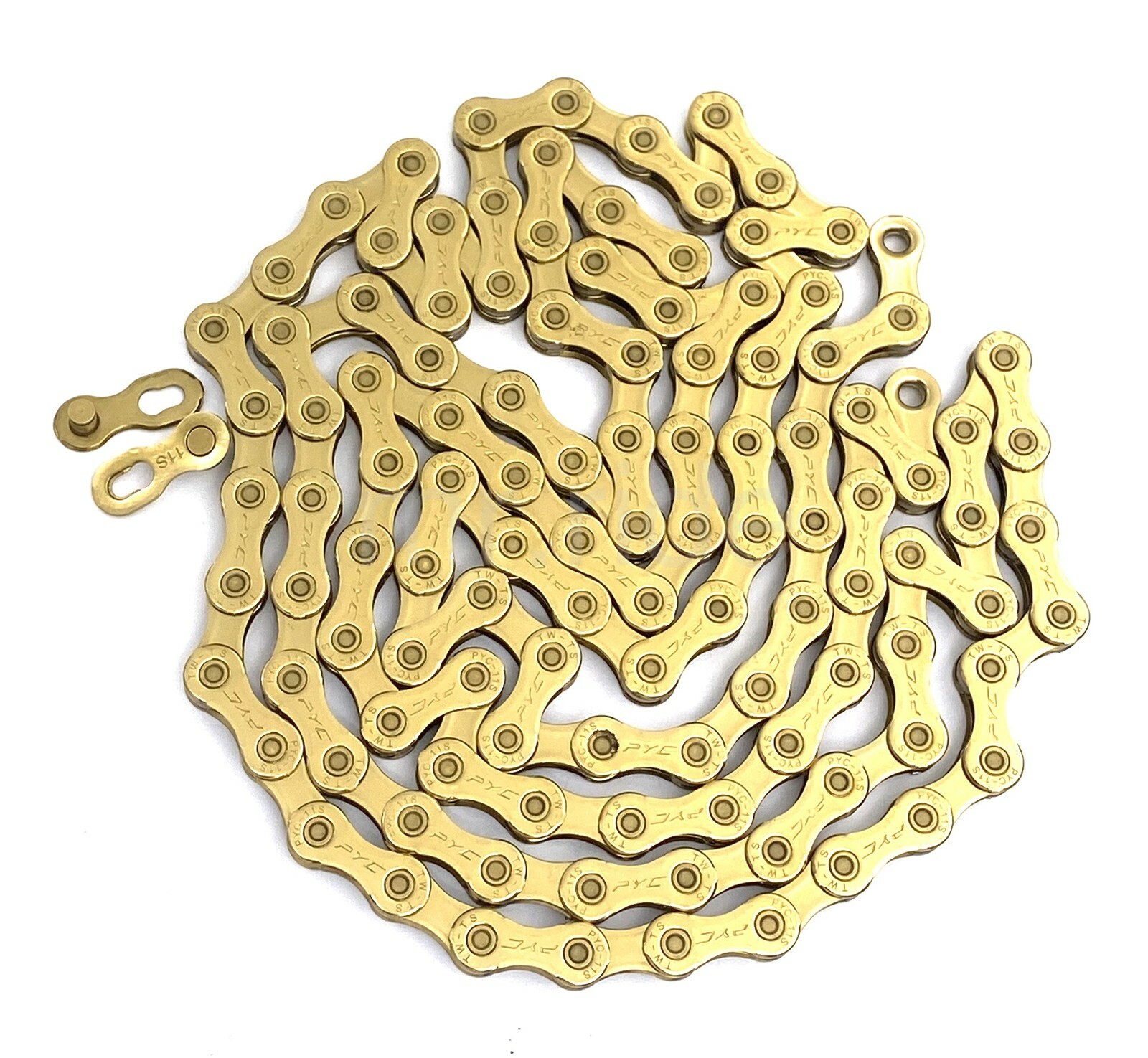 PYC X11EL 11-Speed 1/2″X11/128″ 116L Road/MTB/CX Bike Chain Ti Gold fit SHIMANO
