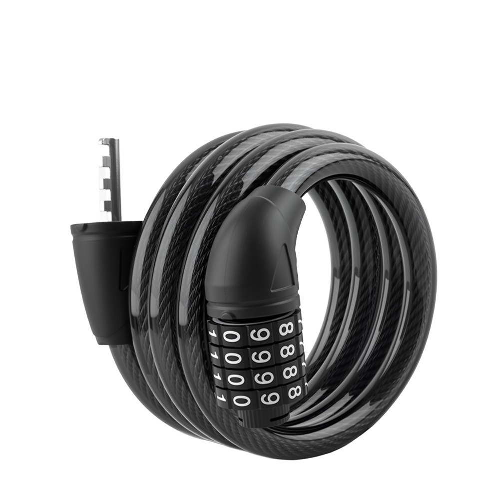 4 Digit Combination Bike Lock 120cm Steel Cable for Bicycle Safety