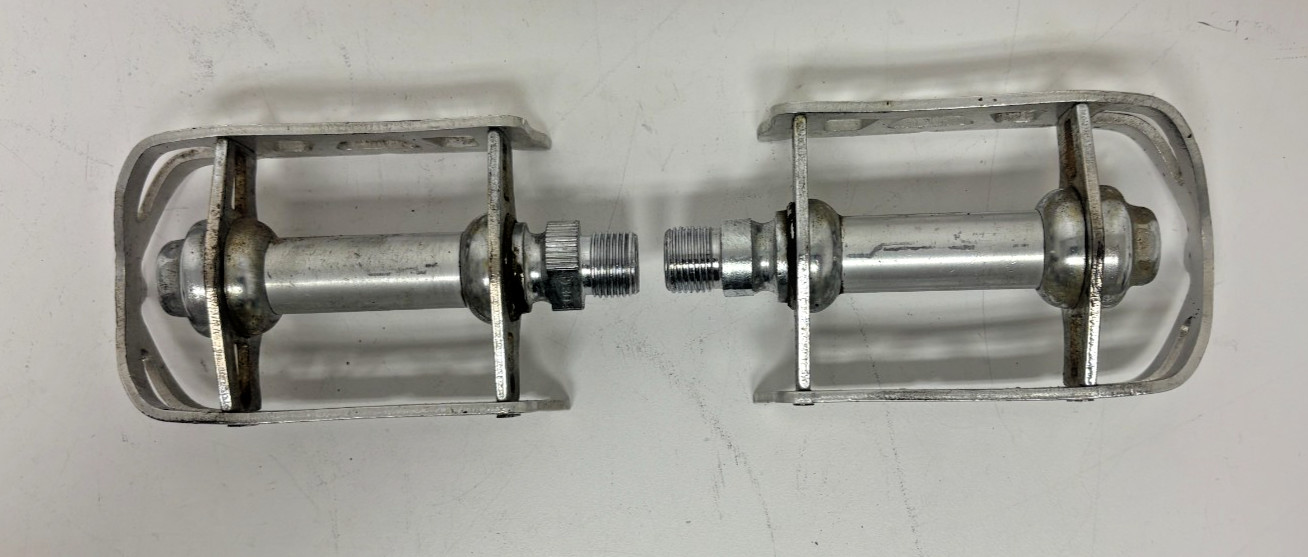 Vintage MKS Quill 2K Silver Aluminum Road Bike Platform Pedals Fast Shipping