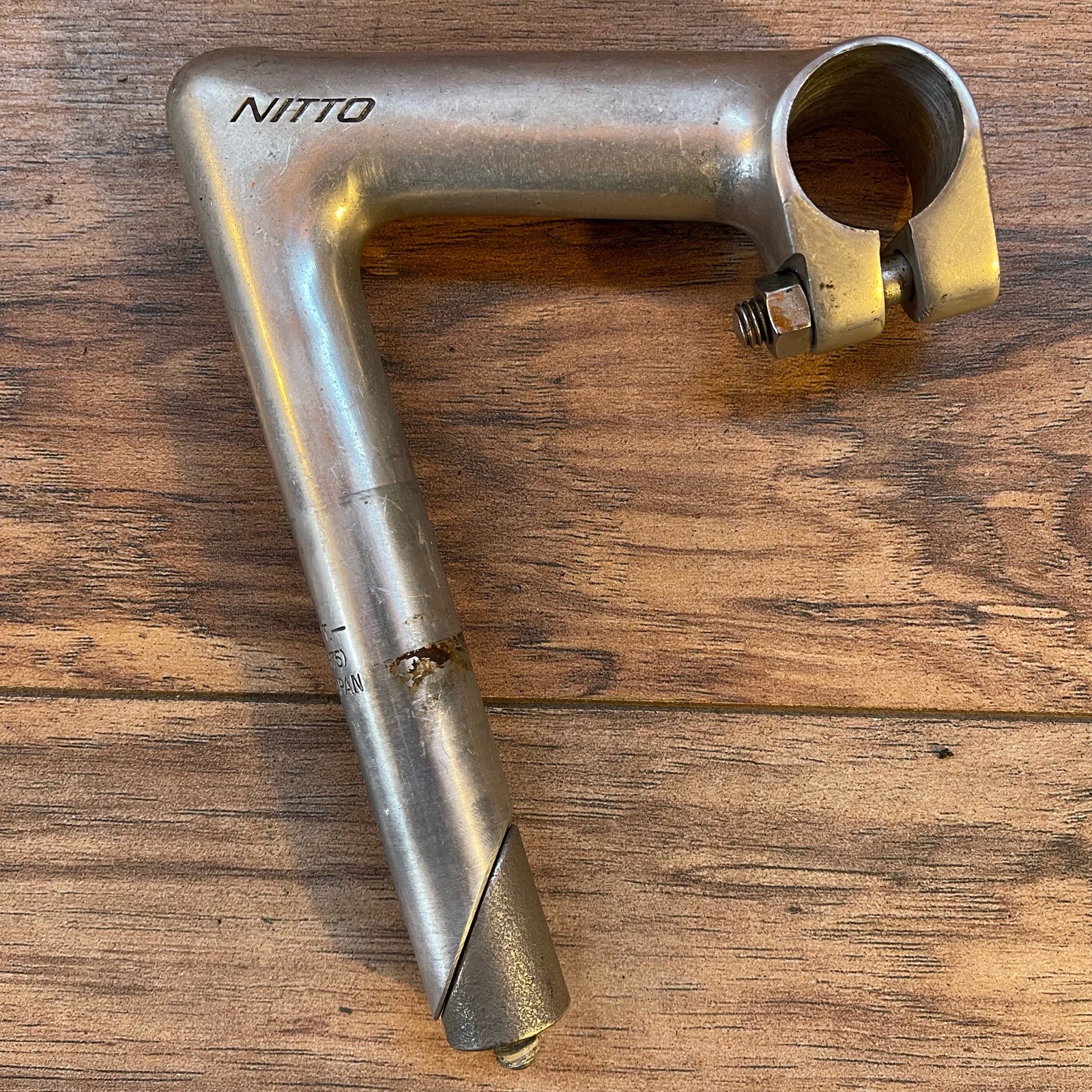 1986 Nitto Tall Quill Stem 100 / 1-inch 22.2mm 25.4mm Clamp Silver