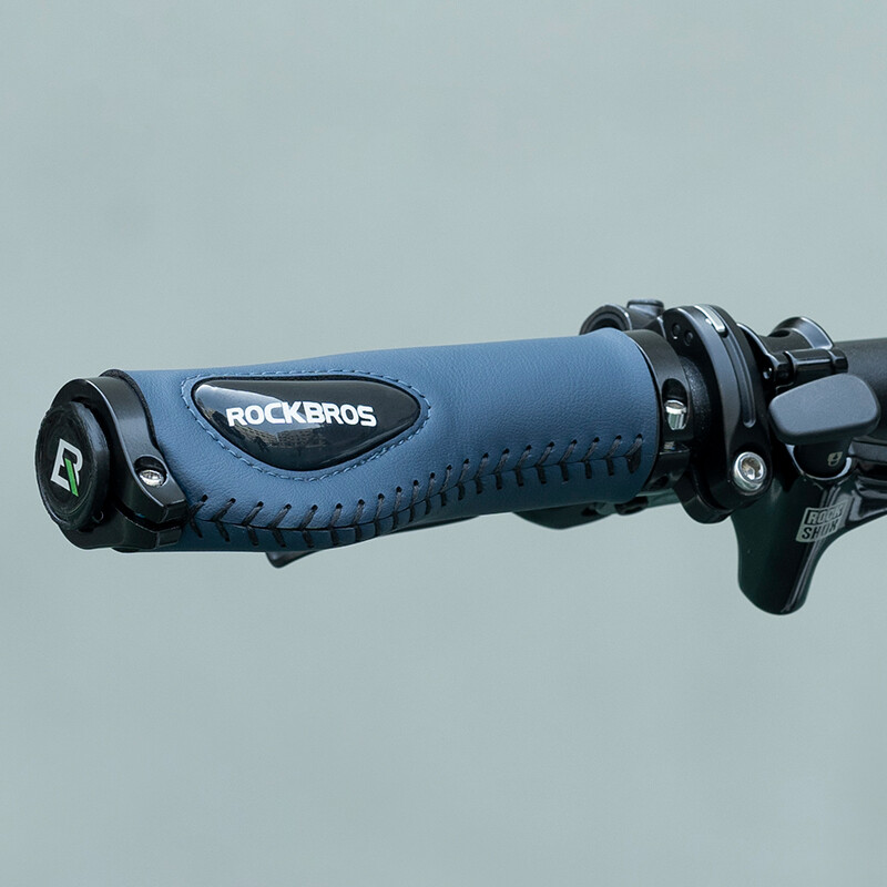 ROCKBROS Cycling Handlebar Grips Bike Double Lock Rubber Grips Anti-skid Soft