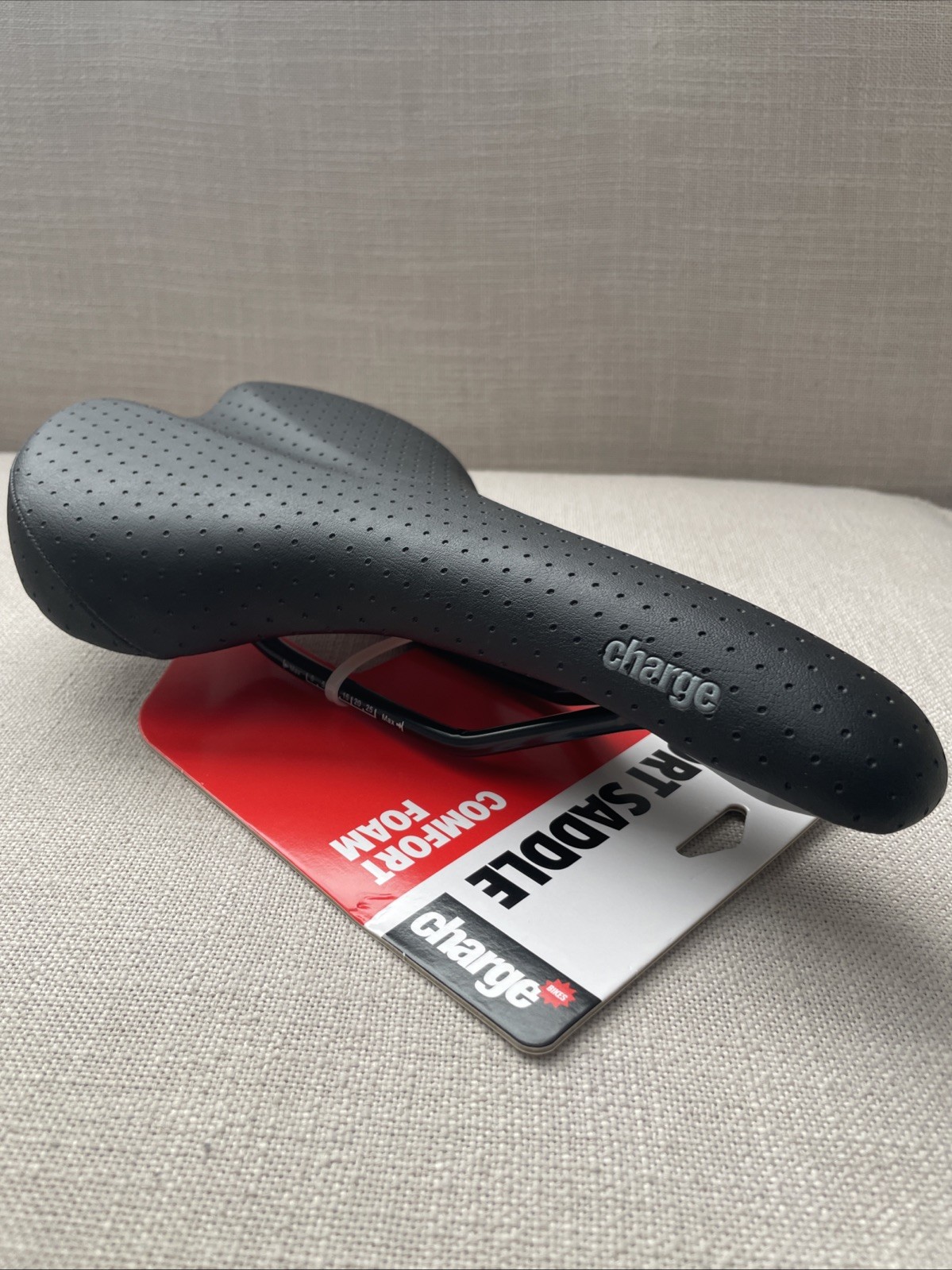 Charge Spoon Comfort Foam Bike Black Water Resistant Saddle Seat