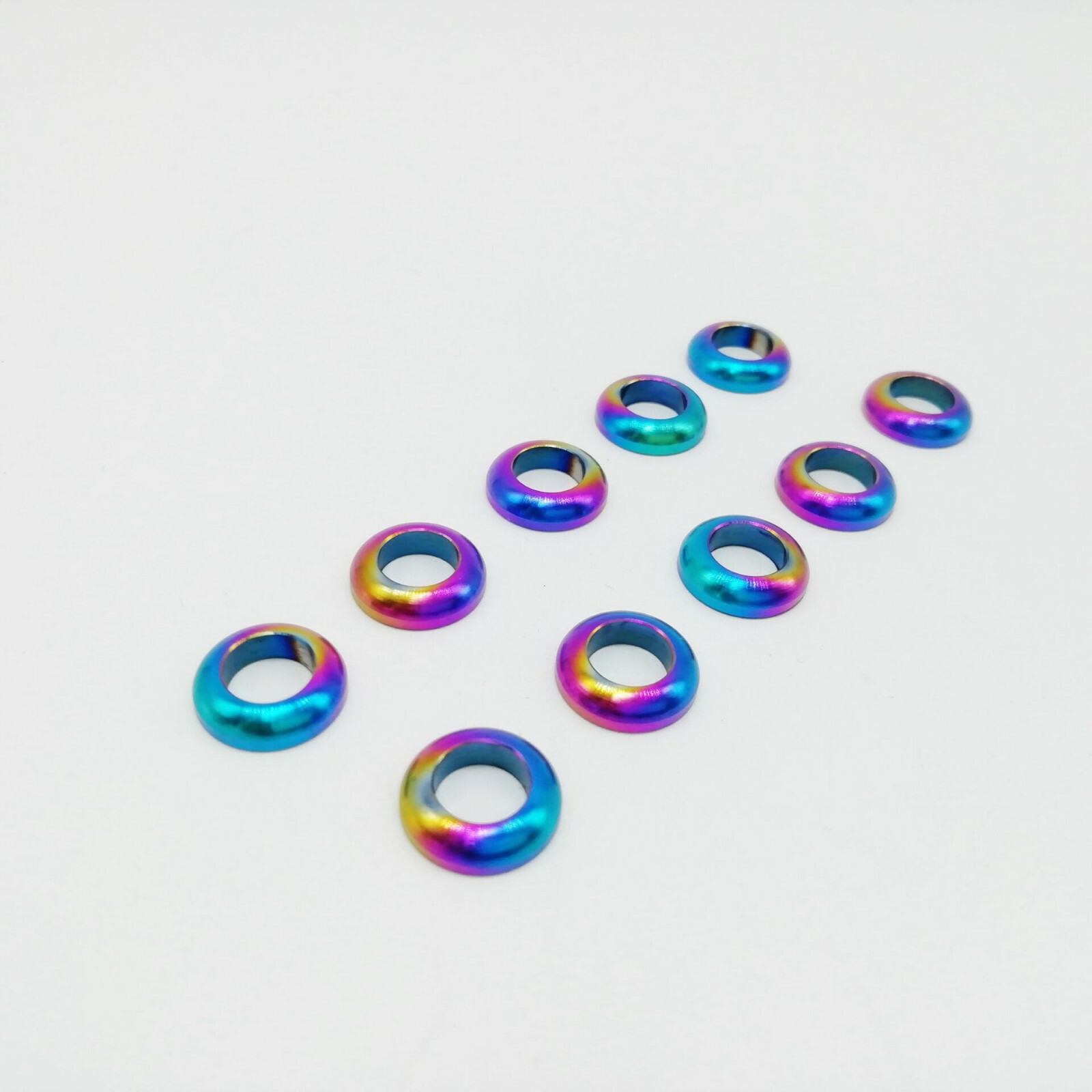 Titanium Washer M6 Concave Convex Gasket Spacer For Bike Motorcycle Fastening