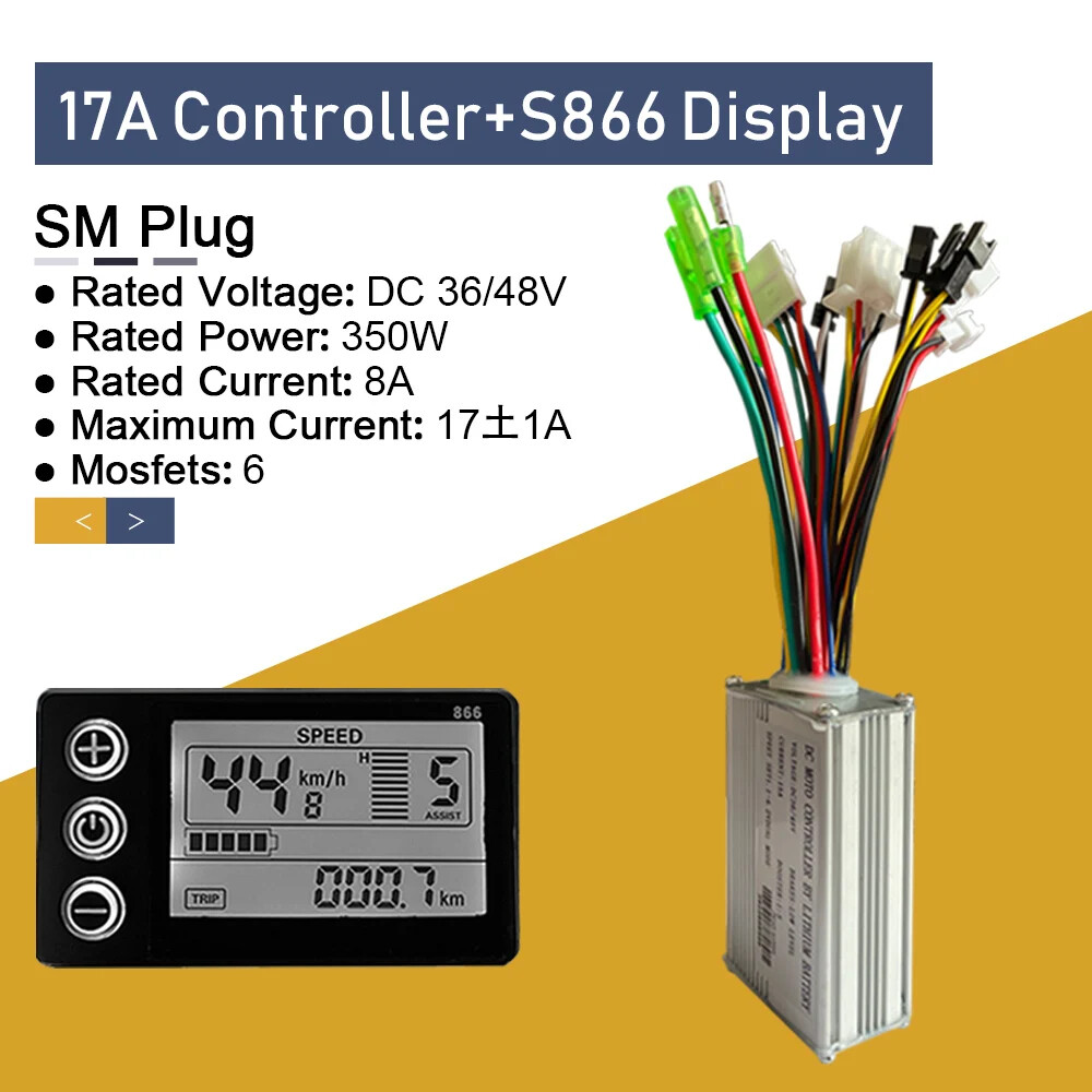 E-bike Sine Wave 15-35A Controller with LCD DIsplay For Hub Motor 250W-1500W