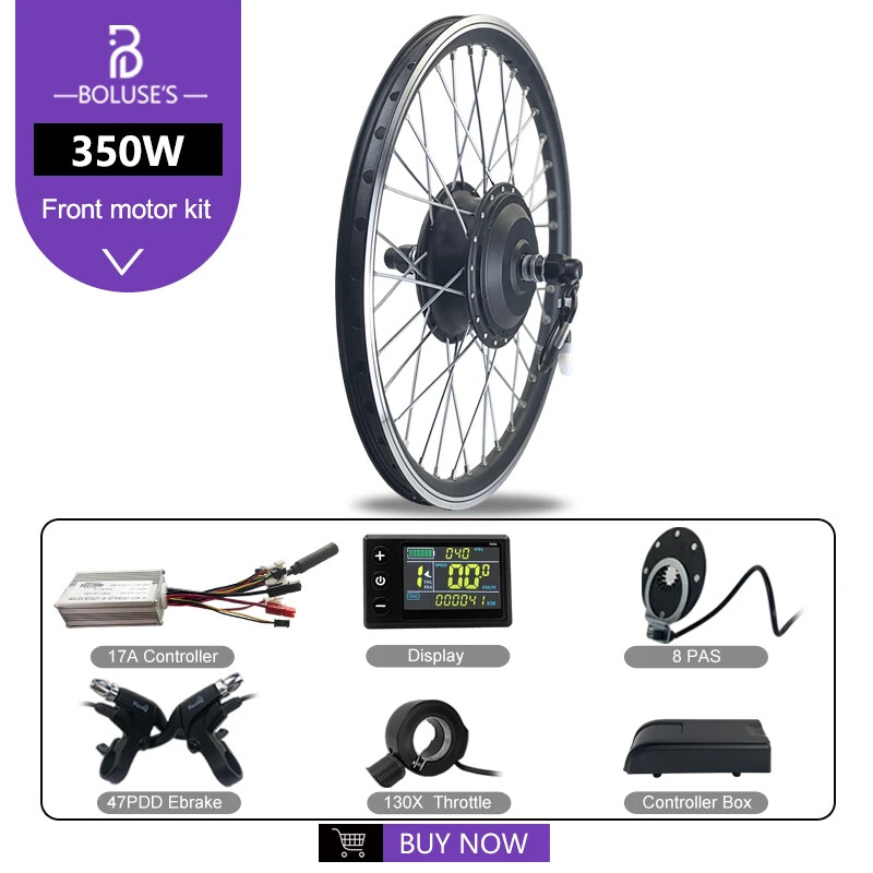 36V 48V 250W 350W 500W Electric Bicycle Conversion Kit Front Hub Wheel Motor
