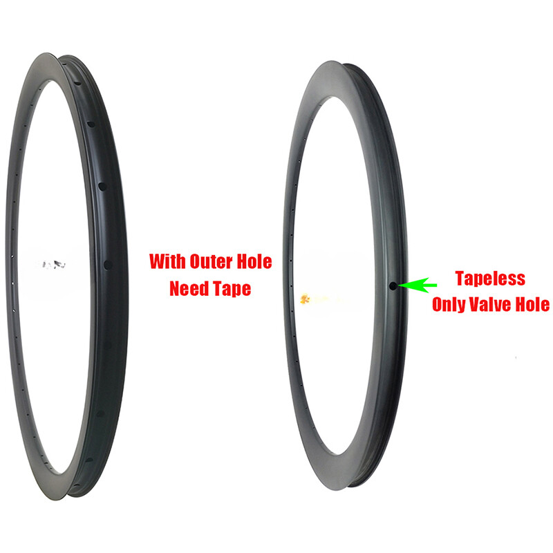 700C Gravel Road Bike Carbon Rim 30mm Wide 45mm Deep Disc Brake 24 28 32 Holes