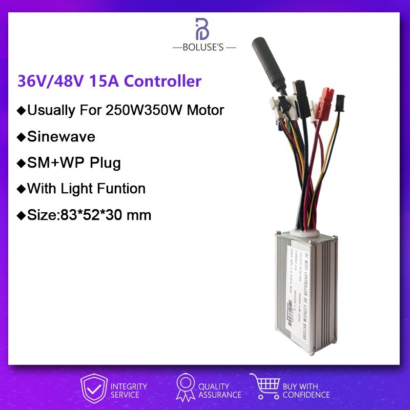 Sinewave Controller 15-60A E-bicycle Controller 250-3000W Brushless Hub Motor
