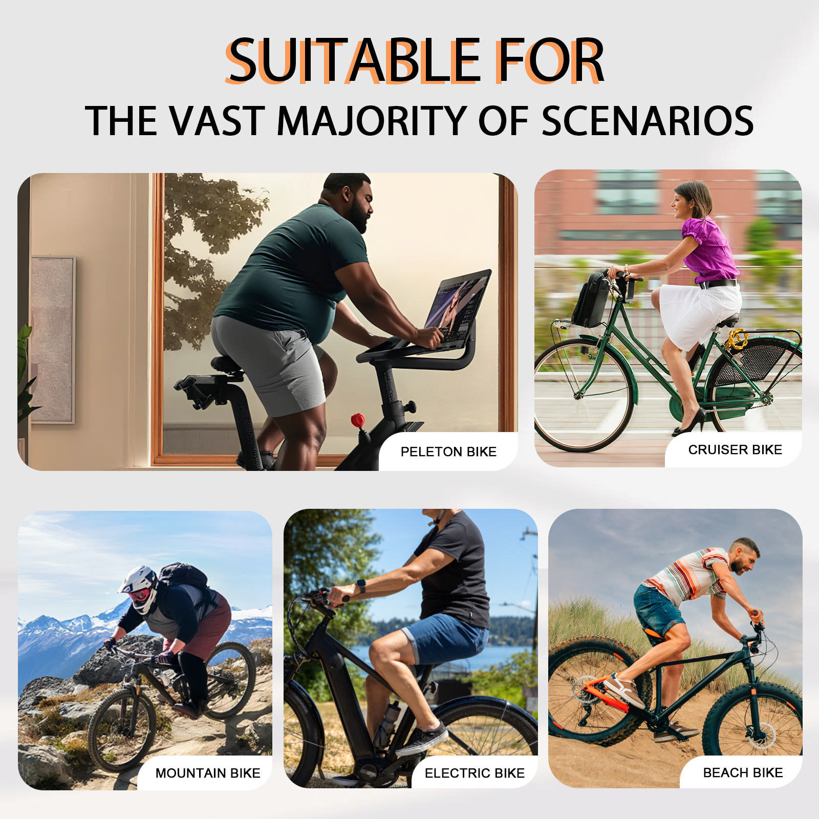 Oversized Comfort Bike Saddle Bicycle Seat Noseless Pad Shock Ergonomic Cushion