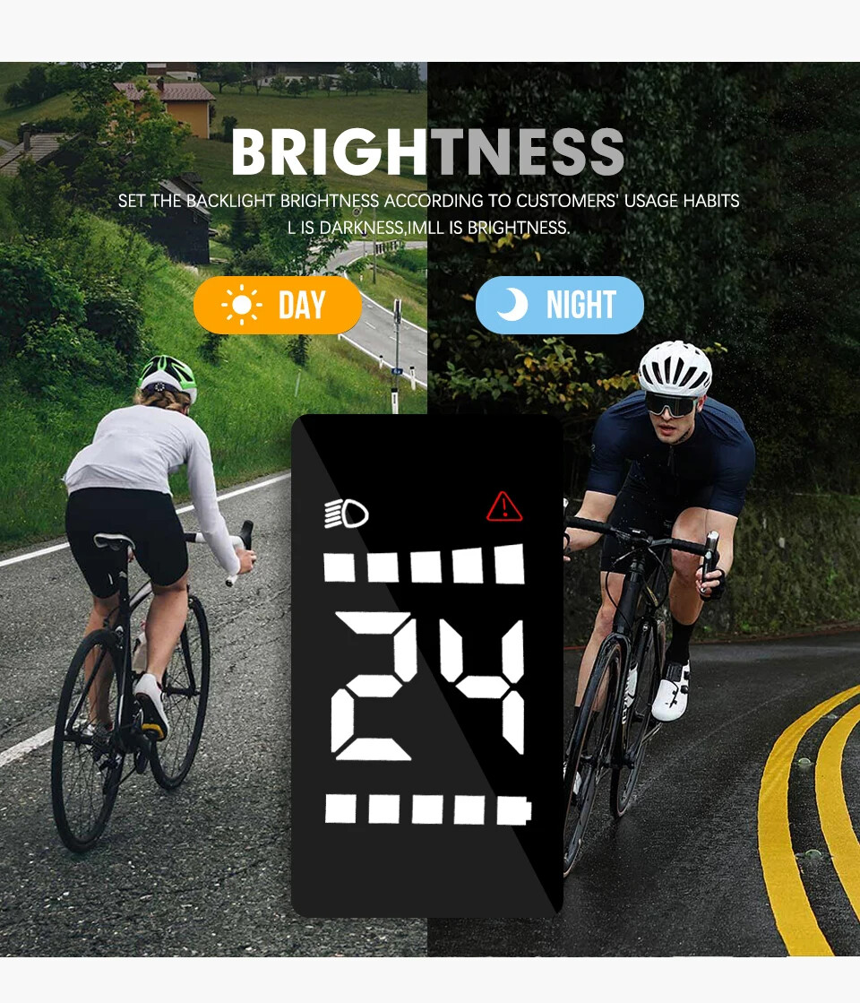 Ebike Mini Display 24/36/48V Intelligent LCD Screen 5PIN Female for Mid Motor