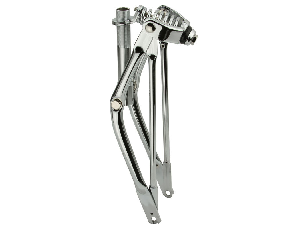Heavy Duty Steel Plated 1″ Threaded Springer 16″ STRAIGHT Spring Fork 1″ Chrome