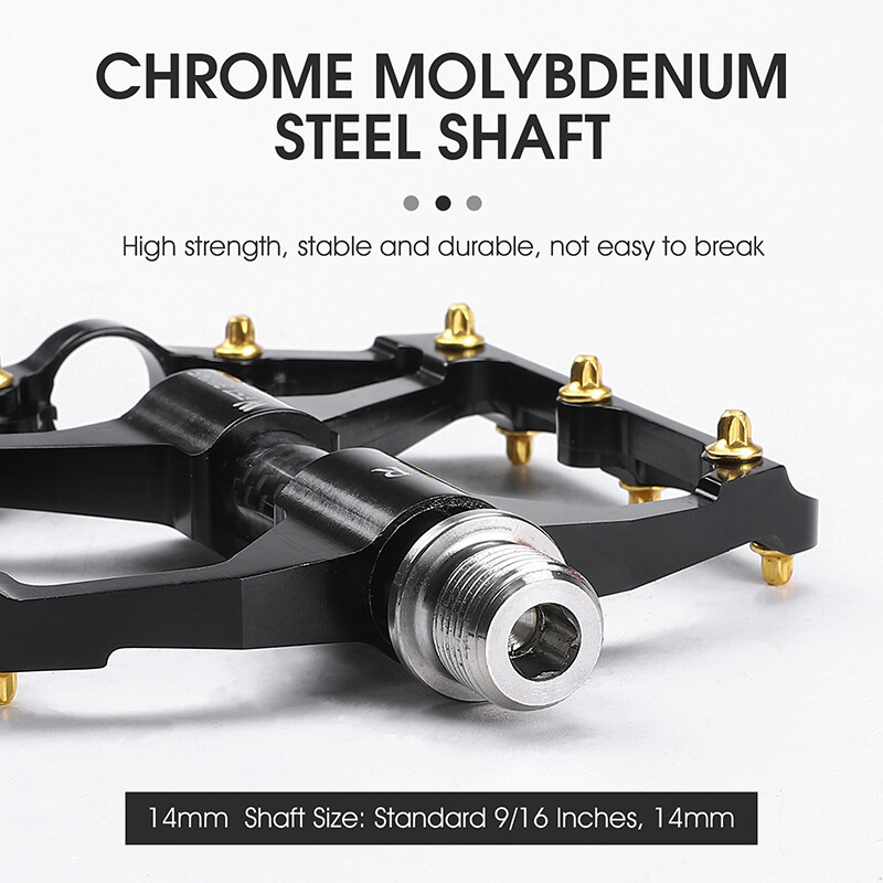 WEST BIKING Carbon Fiber Axle 3 Bearings MTB Road Bike Bicycle Pedals Titanium