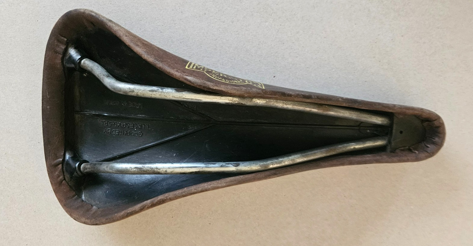 ARIUS Impersonator Professional Leather Saddle, Suede Leather, Steel Rails,1970s