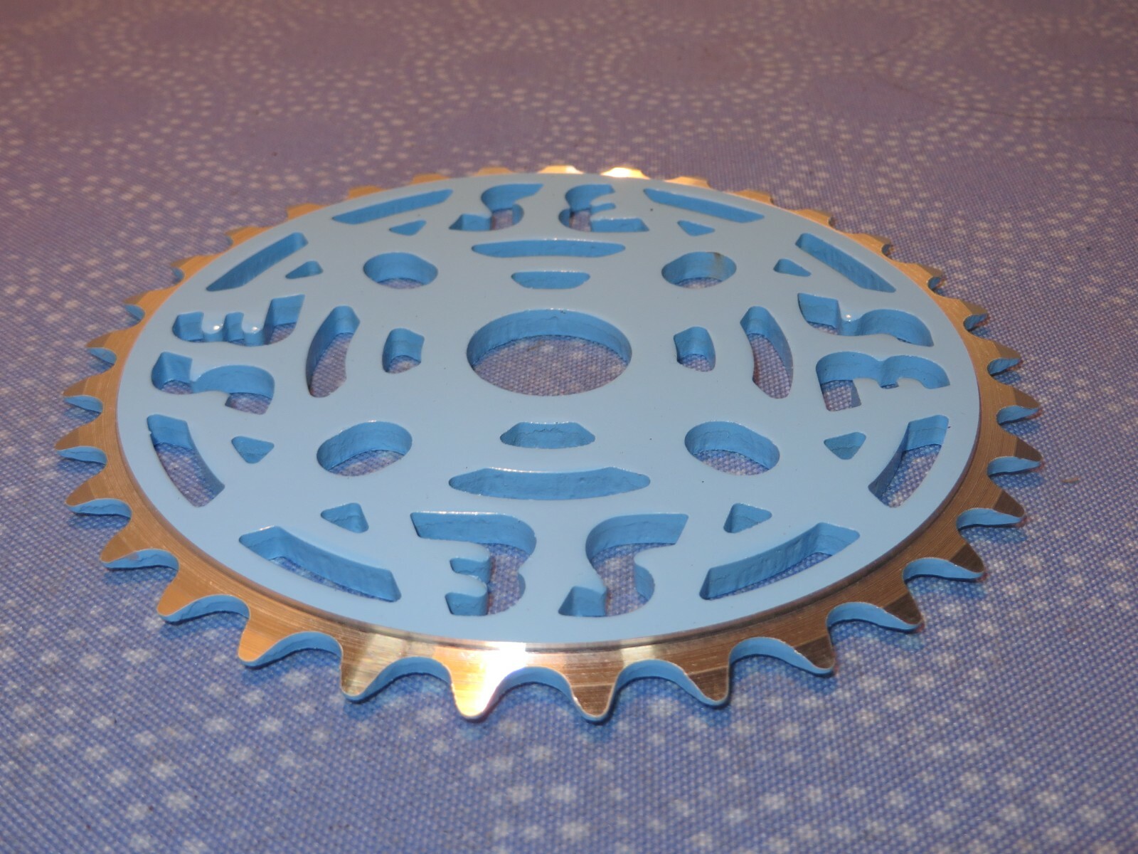 SE BMX Painted Blue 33T Chainring for 1/2″ x 1/8″ Chains – New