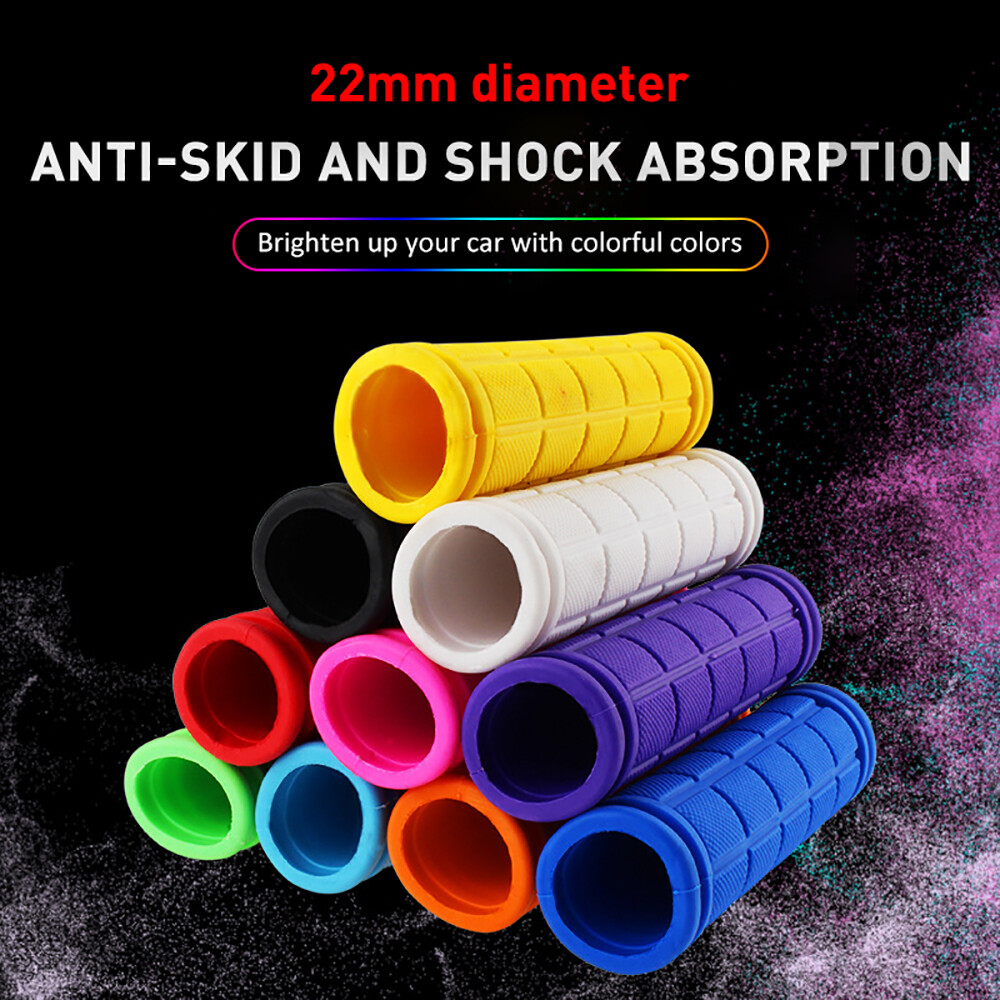 1 Pair MTB Bike Grips Mountain Bicycle Bike Handle Handlebar Soft Rubber Bar End