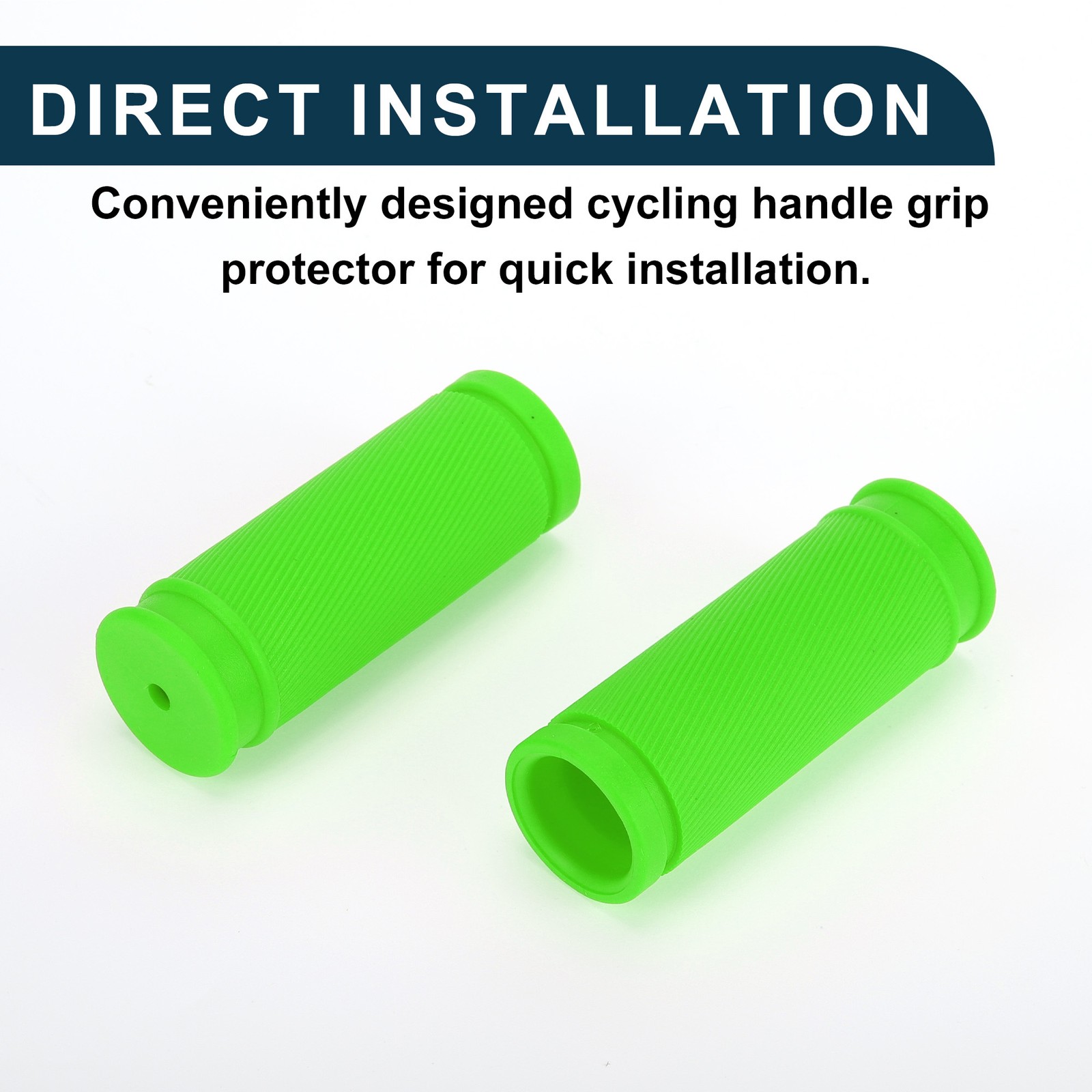 Bike Handlebar Grip Cover 85mm Lightweight Cycling End Grip Protector Green Pair