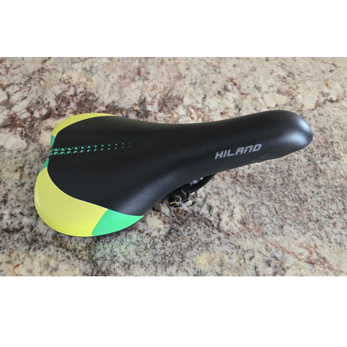 Hiland Bicycle Saddle Black Yellow Green Plastic Synthetic