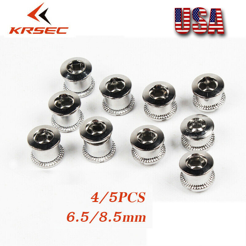 KRSEC MTB Road Bike Bolts Single Double Chainring Screws 4/5PCS Chainwheel Screw