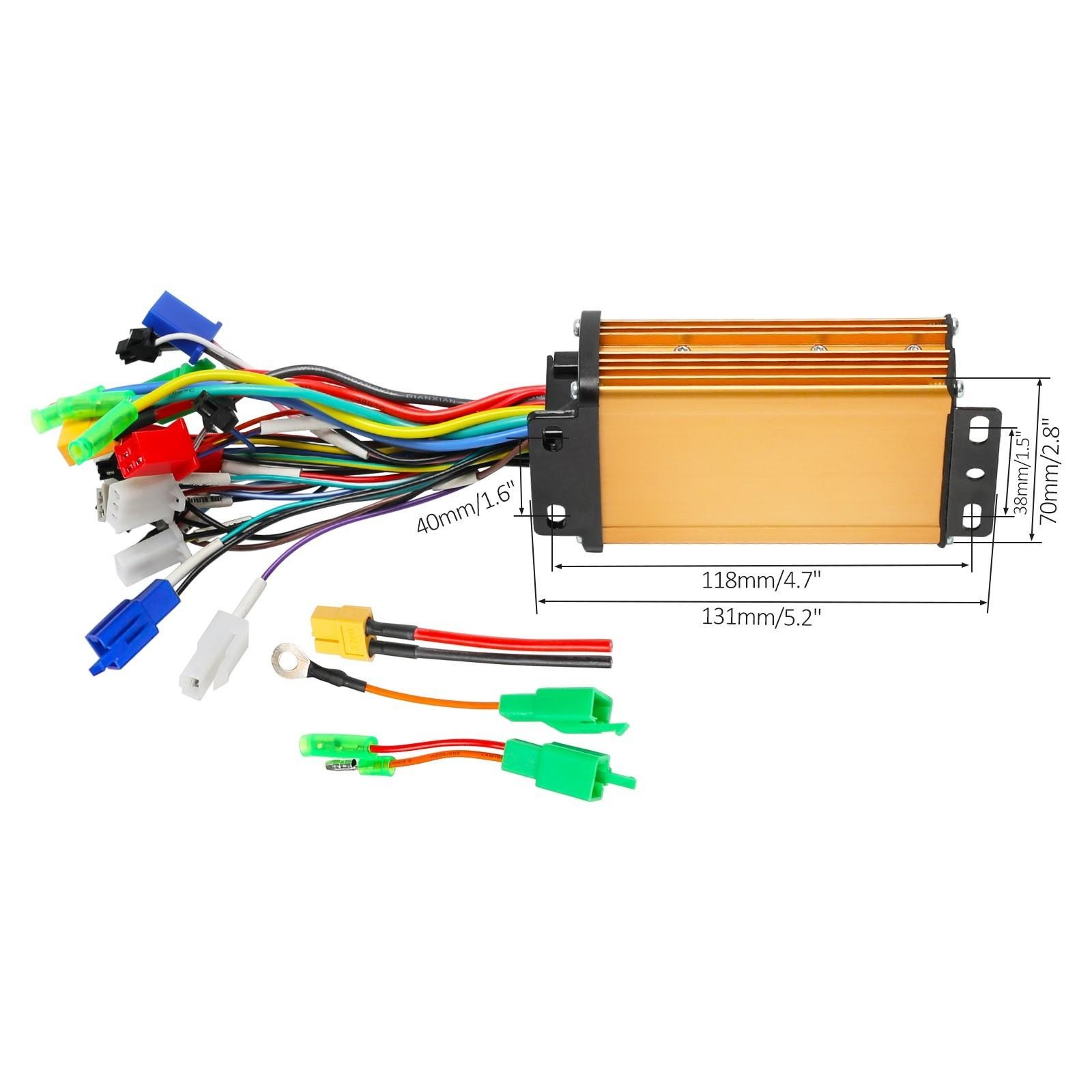 36V 350W 12″ E-Bike Conversion Kit Brushless Hub Motor W/ Controller Disc Brake